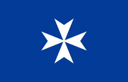 Croce di Amalfi - Croce ottagona bianca in campo azzurro